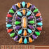 Turquoise Multicolor Jewelry Sterling Silver Ring Size 7-3/4 RS38984